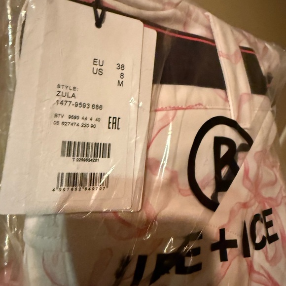 LoveShackFancy x Bogner Pink Bows Boot Cut Ski Pants size 8, Medium - Picture 9 of 9